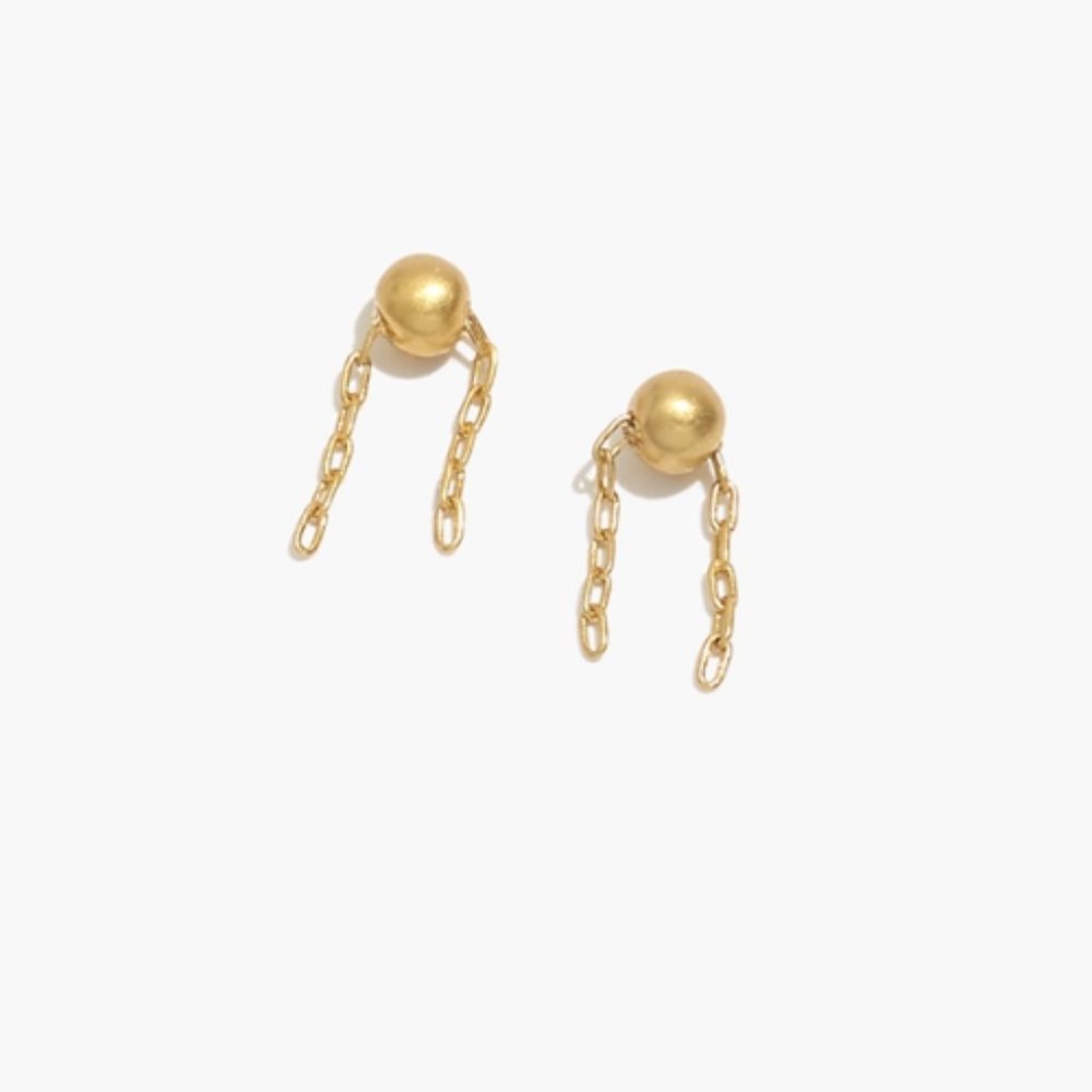 Madewell Chaindrop Stud Earrings
